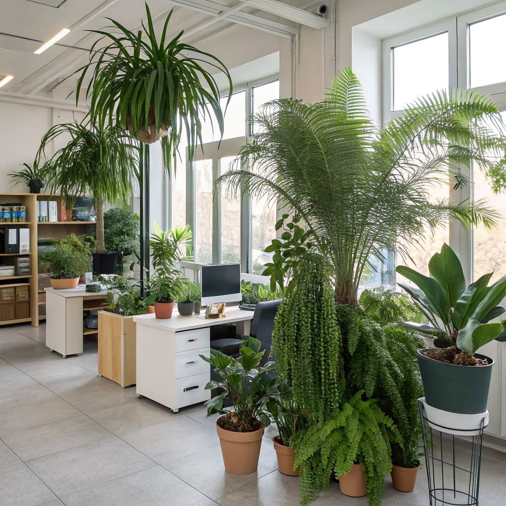 Office plants arrangement